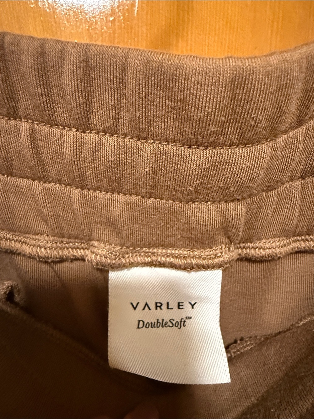 Varley Brown Drawstring Sweat Shorts - Picture 2 of 4